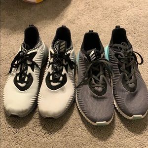 2 pairs of Adidas Alpha bounce